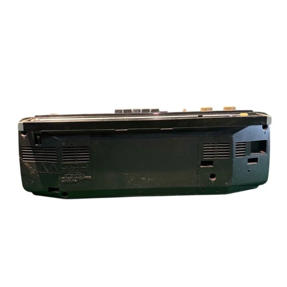 Sony CFS-210‎ SoundRider AM/FM Stereo Cassette Boombox Vintage Radio Black Green